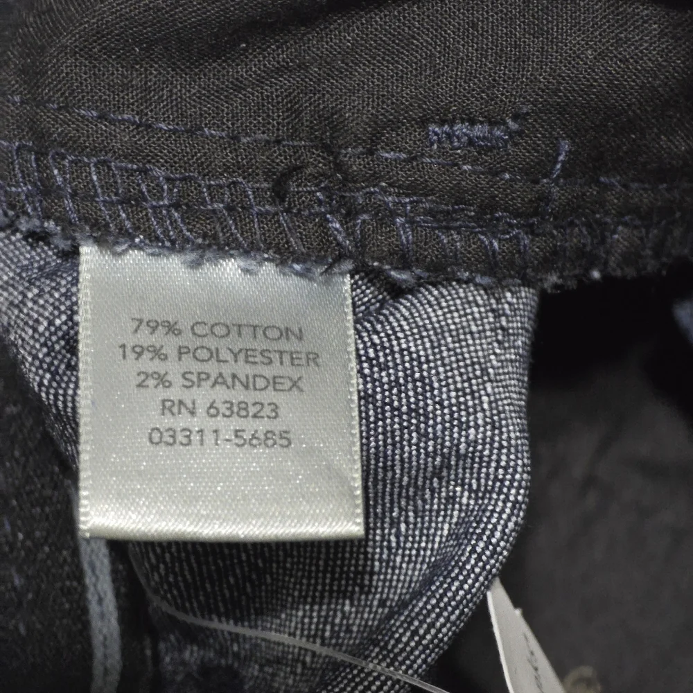 NWT Christopher & Banks Womens 12 Dark Blue Denim Pants Signature Comfort - Picture 11 of 12